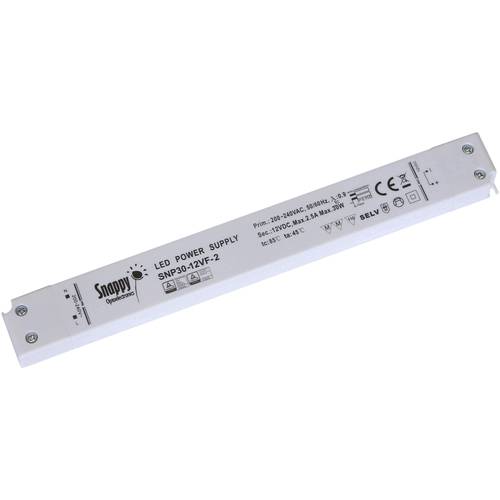 Dehner Elektronik SNP30-12VF-2 LED-Trafo Konstantspannung 30 W 0 - 2.5 A 12 V/DC nicht dimmbar, Montage auf entflammbare...