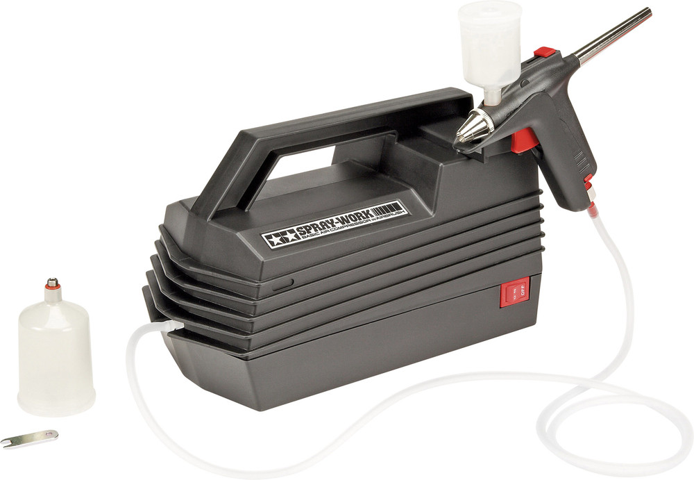 AirbrushEinsteigerSet mit Kompressor Tamiya Spray Work Basic