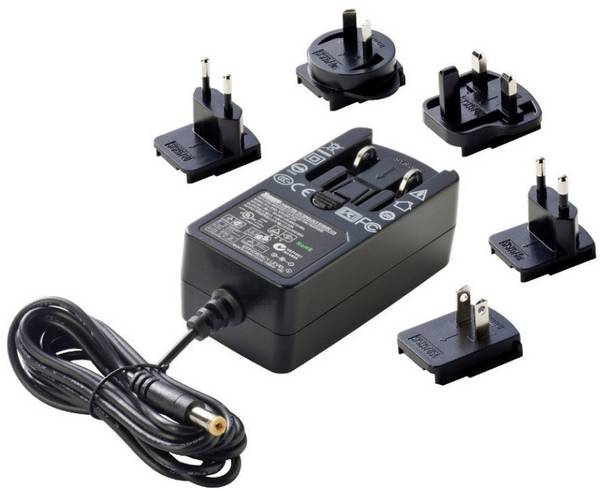 Dehner Elektronik SYS 1541-2424-W2E Steckernetzteil, Festspannung 24 V/DC 1000 mA 24 W mit UK-Adapter, mit USA-Adapter, mit Australien-Adapter