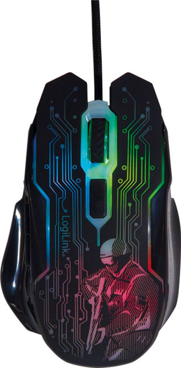 Logilink Gaming Maus, USB, 6-button, 2400dpi Multimedia-Technik Mäuse Maus Kabelgebunden