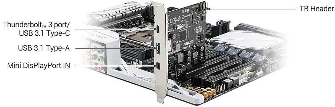 ASUS NETWORKCARD THUNDERBOLTEX 3 USB3.1C USB3.1A MINI DISPLAYPORT-4