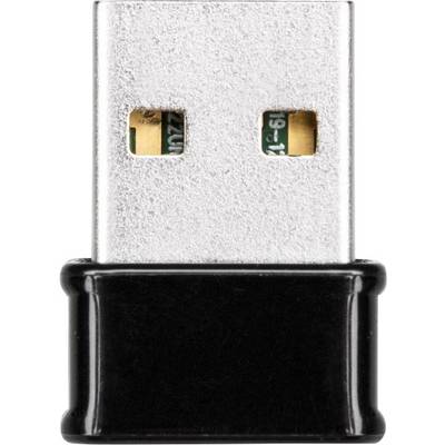 Ein USB-Dongle mit silbernem Anschluss und schwarzem Gehäuse, das zur drahtlosen Verbindung oder Datenübertragung verwendet wird.