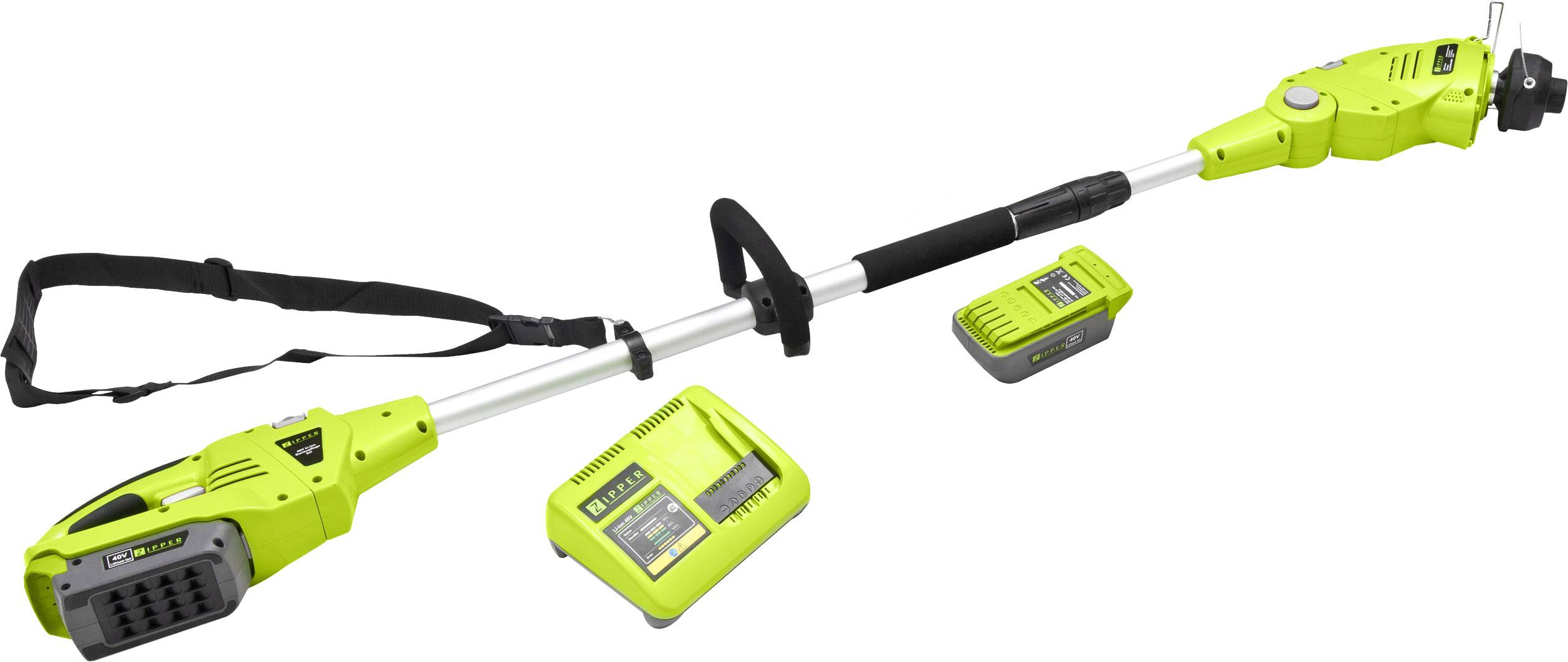 Zipper Grastrimmer (Motorsense) Accu Incl. accu, Met draaggordel 40 V 2 Ah Snijbreedte max.: 305 mm afbeelding