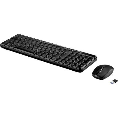 Renkforce rf-silent/ds-01 USB Tastatur, Maus-Set  Deutsch, QWERTZ Schwarz