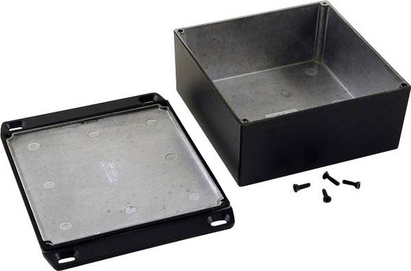 Hammond Electronics 1590WKKFLBK Universal-Gehäuse 125 x 125 x 57 Aluminium Schwarz 1 St.