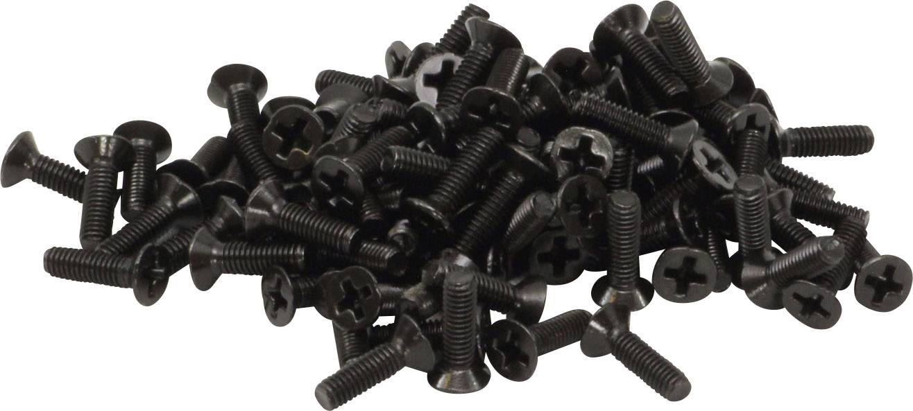 Hammond Electronics 1550WMS100BK Ersatzschraube Edelstahl Schwarz 100 St.