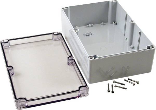 Hammond Electronics 1554VA2GYCL Universal-Gehäuse 240 x 160 x 90 Polycarbonat Grau, Klar 1 St.