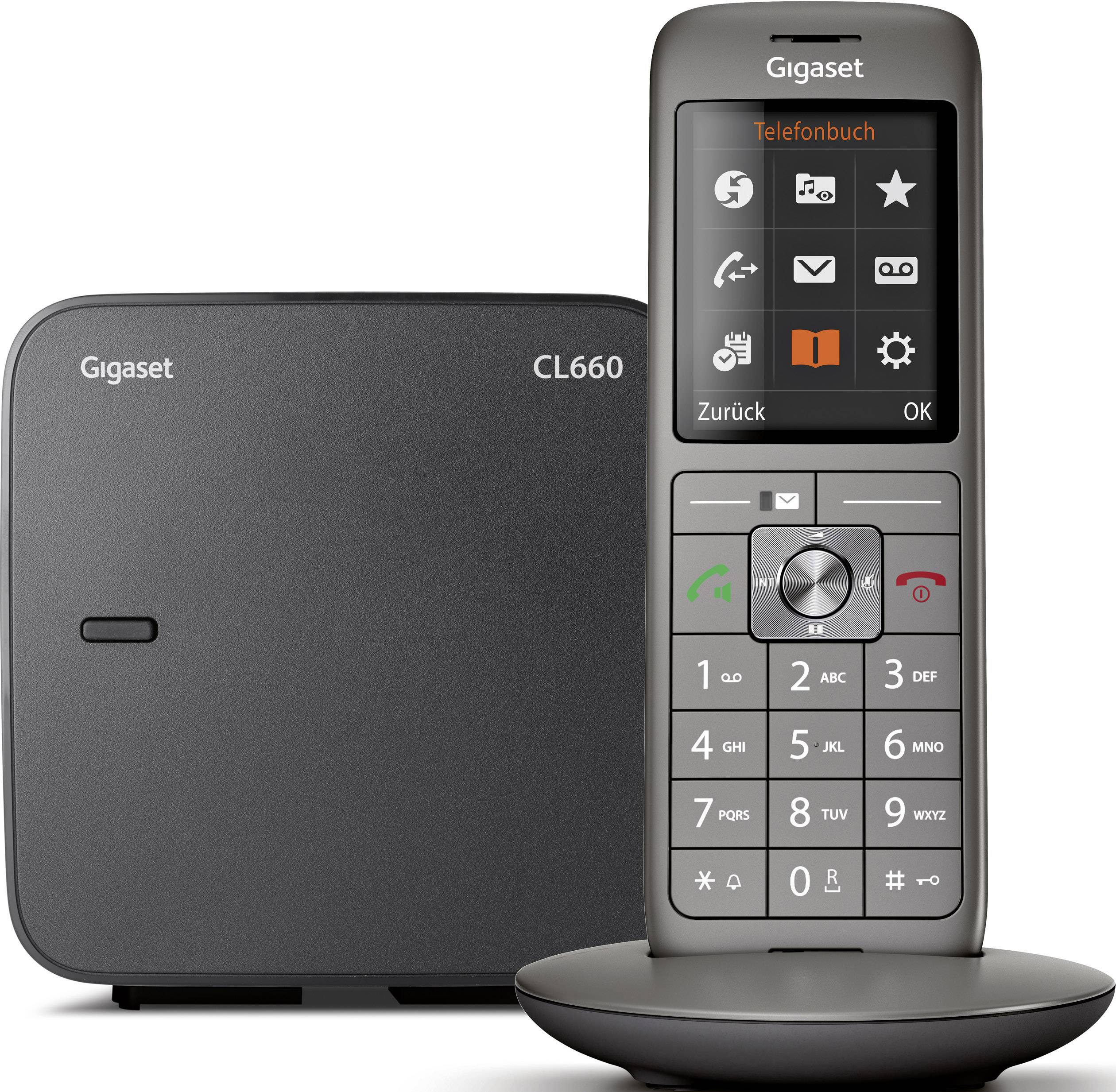 Gigaset CL660 DECT/GAP Schnurloses Telefon Anthrazit, Schwarz kaufen analog