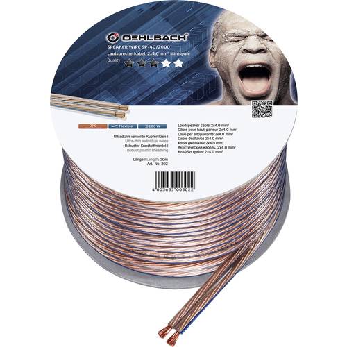 Thumbnail - Oehlbach 302 Lautsprecherkabel 2 x 4 mm² Transparent 20 m