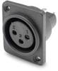 Hicon HI-X3DF-HD-B XLR-Steckverbinder Flanschbuchse Polzahl: 3 Schwarz 1 St.