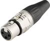 Hicon HI-X3CF-V XLR-Steckverbinder Kupplung, gerade Polzahl: 3 Schwarz, Silber 1 St.