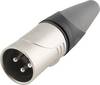 Hicon HI-X3CM-HD XLR-Steckverbinder Stecker, gerade Polzahl: 3 Schwarz, Silber 1 St.