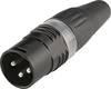 Hicon HI-X3CM-BLK XLR-Steckverbinder Kupplung, gerade Polzahl: 3 Schwarz 1 St.