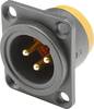 Hicon HI-X3DM-HD-B XLR-Steckverbinder Flanschstecker Polzahl: 3 Schwarz 1 St.