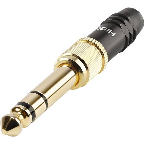 Hicon HI-J3563S Klinken-Steckverbinder 3.5 mm Stecker, gerade Polzahl: 3 Schwarz 1 St.