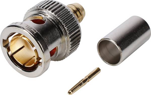 Hicon  BNC0.8/3.7HD BNC-Steckverbinder Stecker, gerade 75 Ω 1 St.