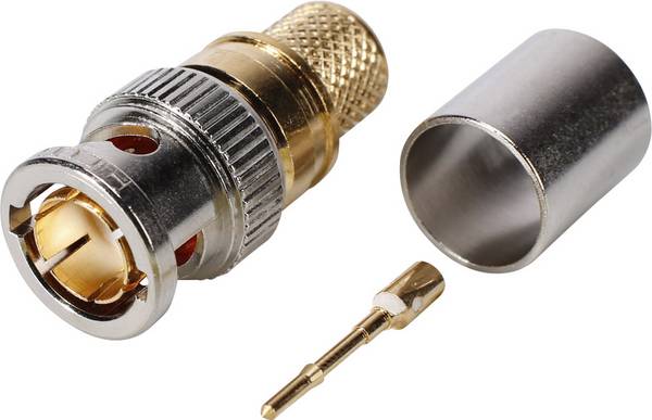 Hicon  BNC1.6/7.3HD BNC-Steckverbinder Stecker, gerade 75 Ω 1 St.