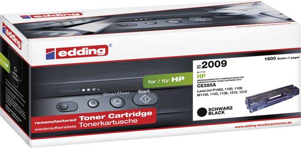 Edding Toner ersetzt Canon, HP 85A, CE285A Kompatibel  Schwarz 1600 Seiten EDD-2009 18-2009