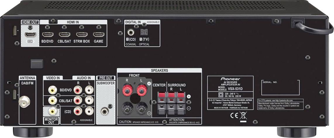 Aqipa GmbH Mehrkanal-Receiver Pioneer VSX531DB-2