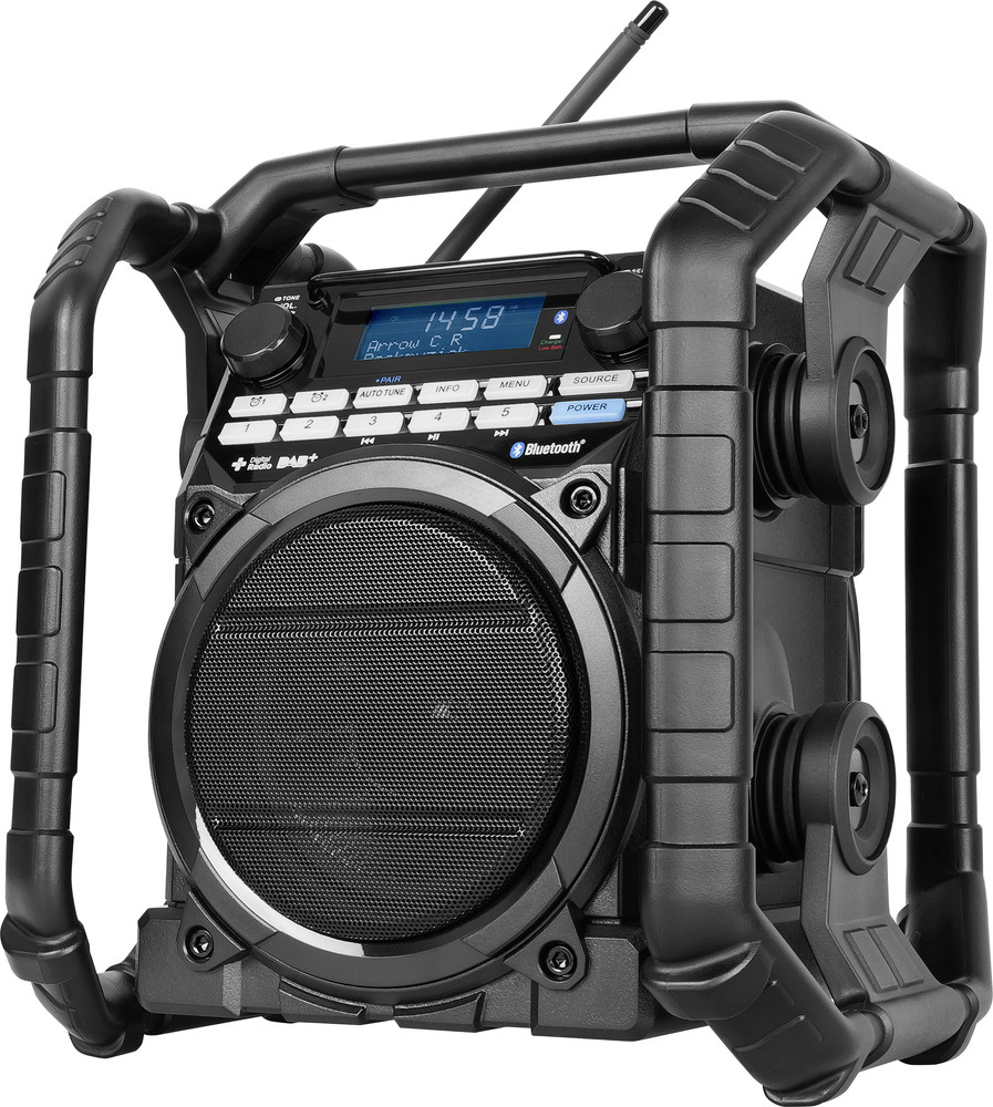 Baustellenradio Dab+ Mit Akku Und Ladegerät DAB+ Baustellenradio PerfectPro TEAMPLAYER AUX, DAB+, Bluetooth®, UKW