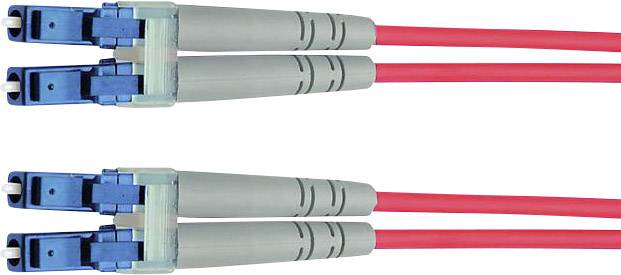 TELEGÄRTNER LWL Rangierkabel 2x G50/125 OM3, 1x LC Duplex - 1x LC Duplex, türkis, 3 m