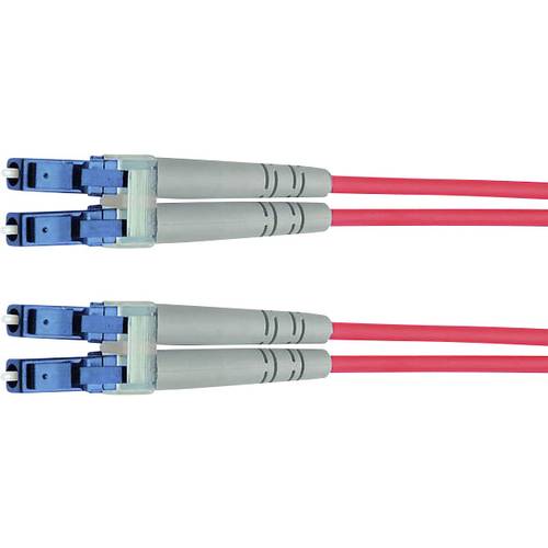 TELEGÄRTNER LWL Rangierkabel 2x G50/125 OM3, 1x LC Duplex - 1x LC Duplex, türkis, 3 m