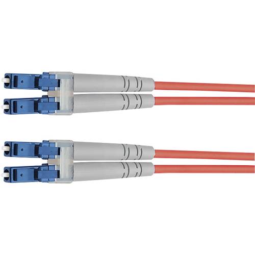 TELEGÄRTNER LWL Rangierkabel 2x G50/125 OM4, 1x LC Duplex - 1x LC Duplex, violett, 1 m