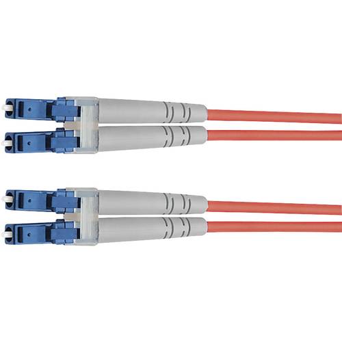 TELEGÄRTNER LWL Rangierkabel 2x G50/125 OM4, 1x LC Duplex - 1x LC Duplex, violett, 5 m