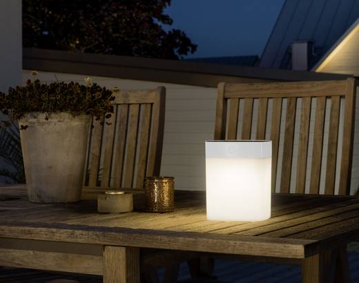 Petite lampe d'extérieur à poser sur une table, un mur, etc.