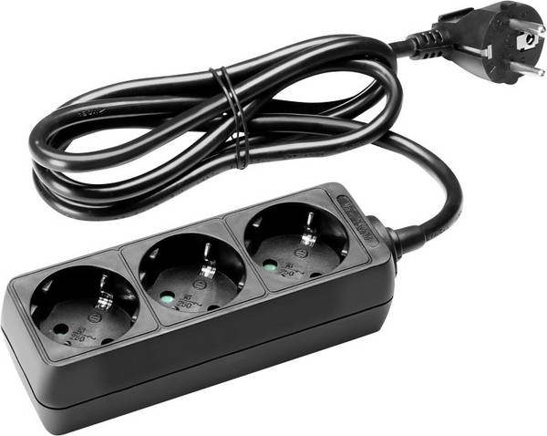 Adam Hall 8747 X 3 Stromverteiler  1 HE