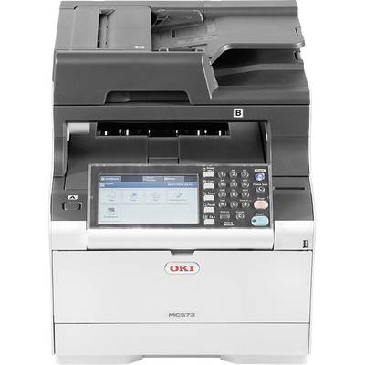 OKI MC573dn Farblaser Multifunktionsdrucker  A4 Drucker, Scanner, Kopierer, Fax LAN, Duplex, Duplex-ADF