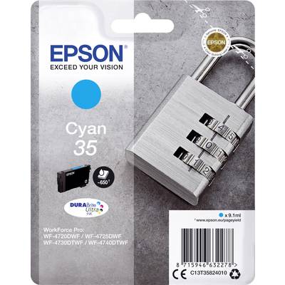 Epson Druckerpatrone T3582, 35 Original  Cyan C13T35824010