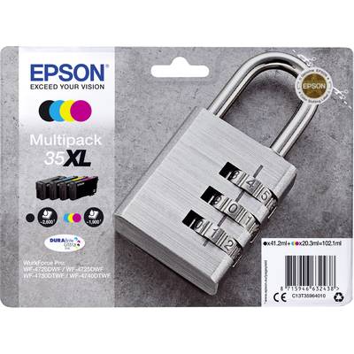 Epson Tinte Kombi-Pack T3596, 35XL Original  Schwarz, Cyan, Magenta, Gelb C13T35964010