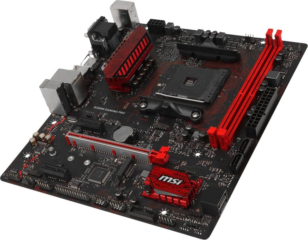 MSI Gaming B350M Gaming Pro Mainboard Sockel (PC) AMD® AM4 Formfaktor (Details) Micro-ATX Mainboard-Chipsatz AMD® B350-2