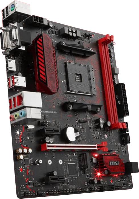 MSI Gaming B350M Gaming Pro Mainboard Sockel (PC) AMD® AM4 Formfaktor (Details) Micro-ATX Mainboard-Chipsatz AMD® B350-3