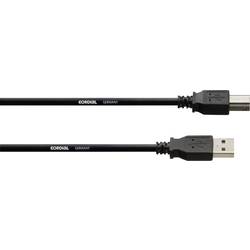 Image of Cordial USB-Kabel USB 2.0 USB-A Stecker, USB-B Stecker 1.80 m Schwarz