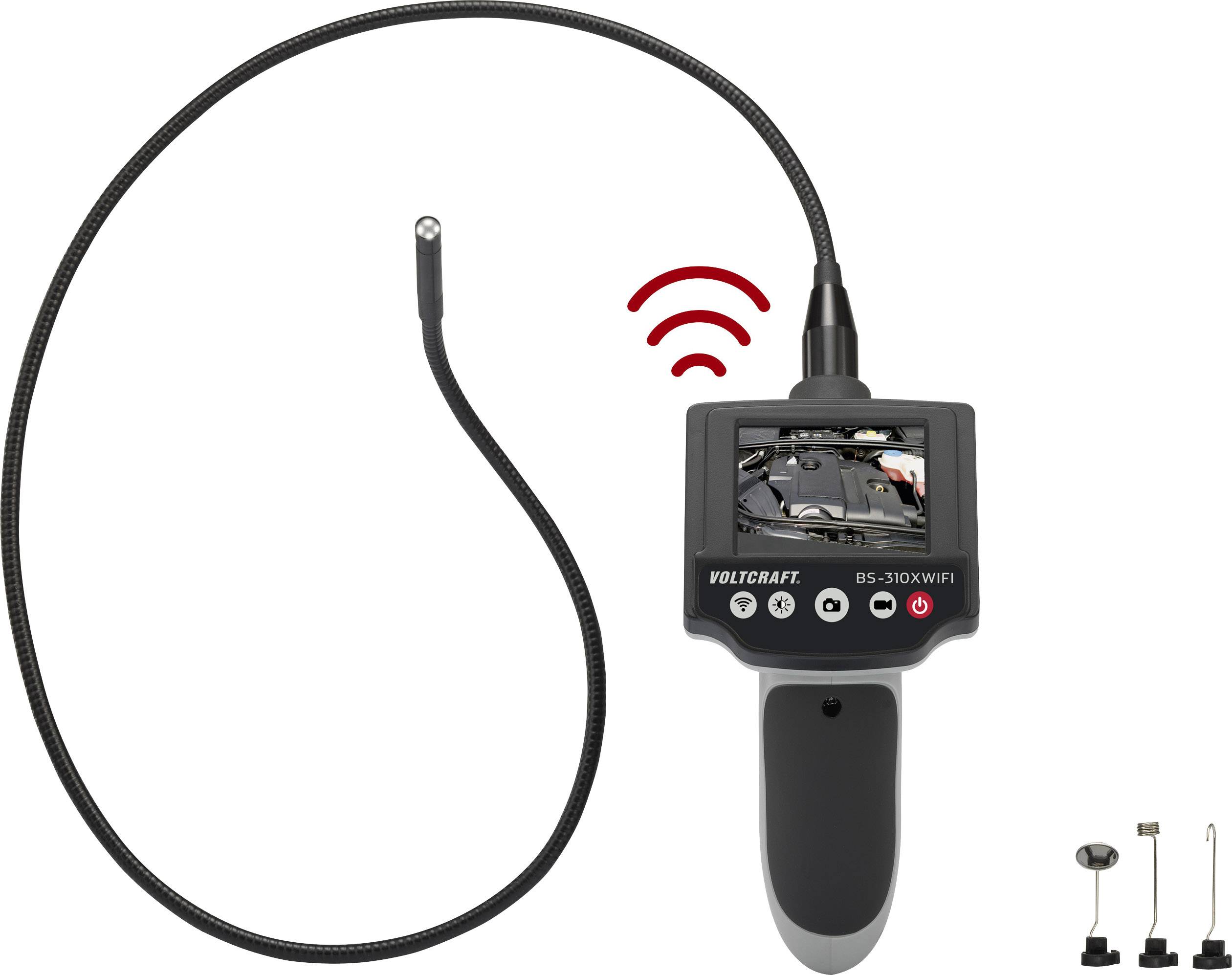 VOLTCRAFT BS-310XWIFI Endoskop Sonden-Ø: 8 mm Sonden-Länge: 88 cm