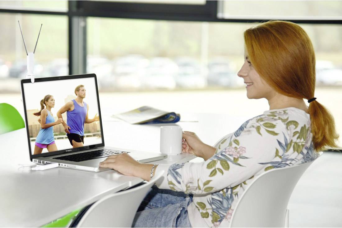 freenet TV DVB-T2 USB Stick TV-Stick mit freenet TV Entschlüsselung (1 Monat gratis), mit DVB-T Antenne-3