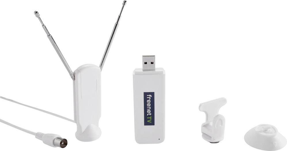 freenet TV DVB-T2 USB Stick TV-Stick mit freenet TV Entschlüsselung (1 Monat gratis), mit DVB-T Antenne-1