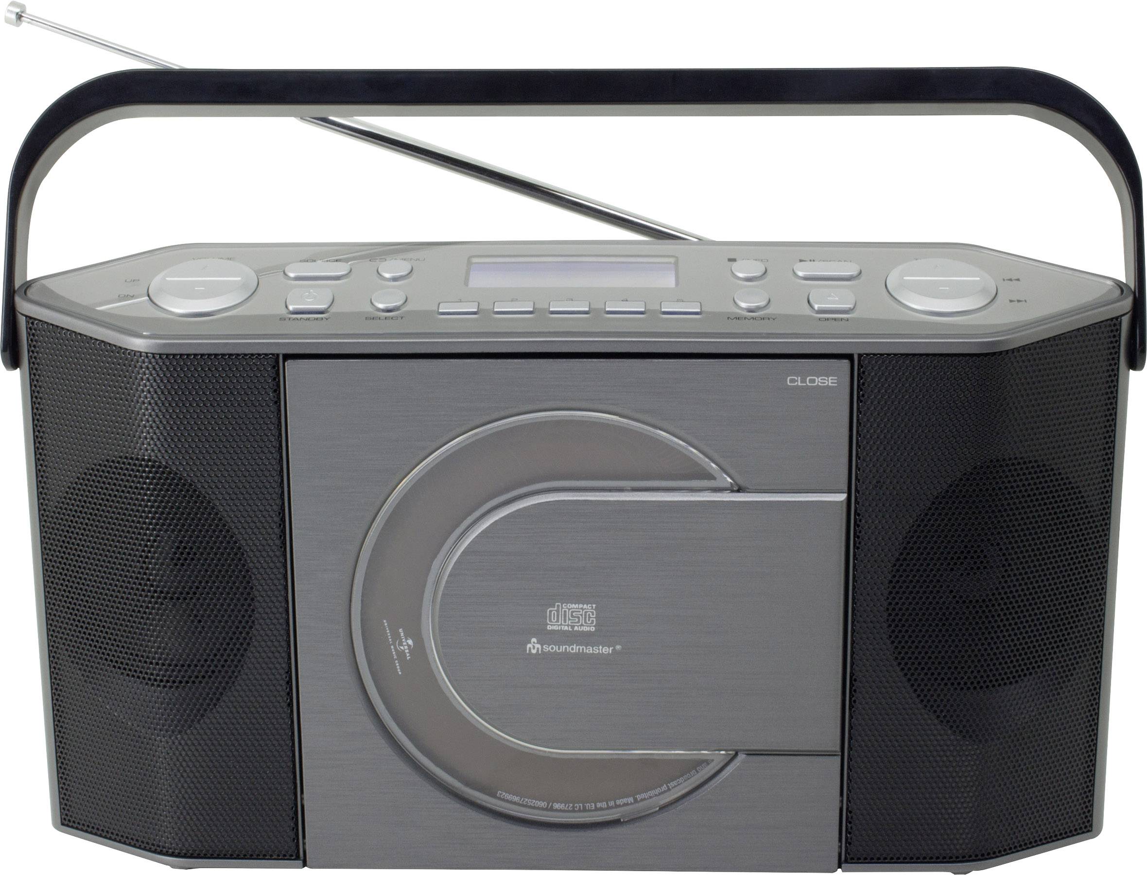 SOUNDMASTER RCD1770AN DAB+ Tischradio CD, DAB+, USB Grau