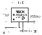 Winziger elektrischer Sensor in einem Schaltkreis mit dem Text 'BOSCH'. Verbindungen führen zu verschiedenen Punkten im Diagramm.