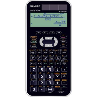 Sharp EL-W550XG - Wissenschaftlicher Taschenrechner - 10 Stellen + 2 Exponenten - Solarpanel, Batterie-0