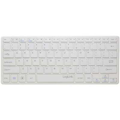 LogiLink ID0111 Bluetooth® Tastatur Deutsch, QWERTZ Weiß  