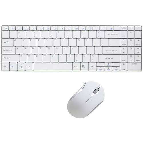 LogiLink ID0109 Funk Tastatur, Maus-Set Deutsch, QWERTZ Weiß