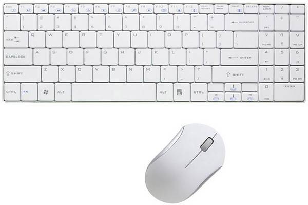 LogiLink ID0109 Funk Tastatur, Maus-Set Deutsch, QWERTZ Weiß