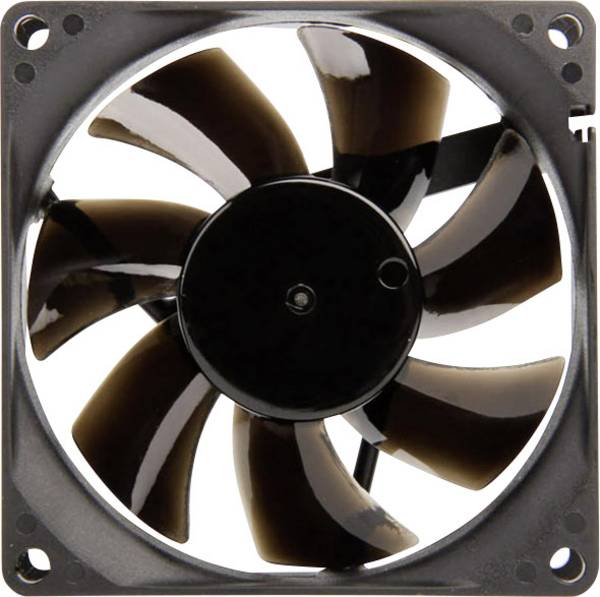 NoiseBlocker BlackSilent Pro P-P PC-Gehäuse-Lüfter Schwarz (B x H x T) 80 x 80 x 25 mm