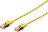 Digitus DK-1644-005/Y RJ45 Patchkabel CAT 6 S/FTP 0.50 m Gelb Halogenfrei, verdrillte Paare, mit Rastnasenschutz, Flammwidrig 1 St.