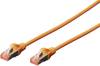 Digitus DK-1644-005/OR RJ45 Patchkabel CAT 6 S/FTP 0.50 m Orange Halogenfrei, verdrillte Paare 1 St.
