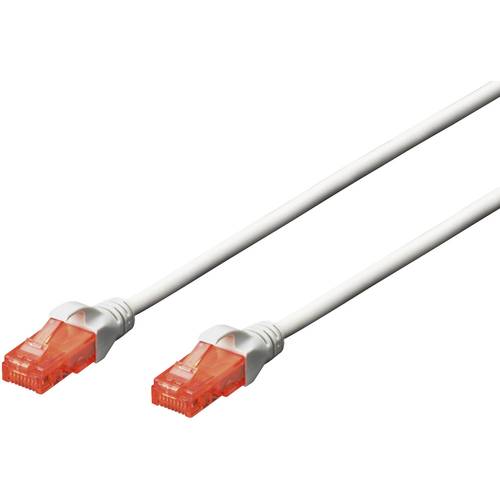 Digitus DK-1617-0025/WH RJ45 Netzwerkkabel, Patchkabel CAT 6 U/UTP 0.25 m Weiß Halogenfrei, verdrillte Paare 1 St.
