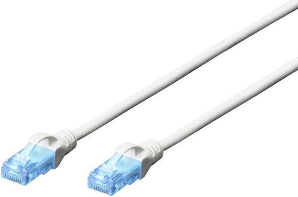 Digitus DK-1512-030/WH RJ45 Patchkabel CAT 5e U/UTP 3.00 m Weiß verdrillte Paare 1 St.